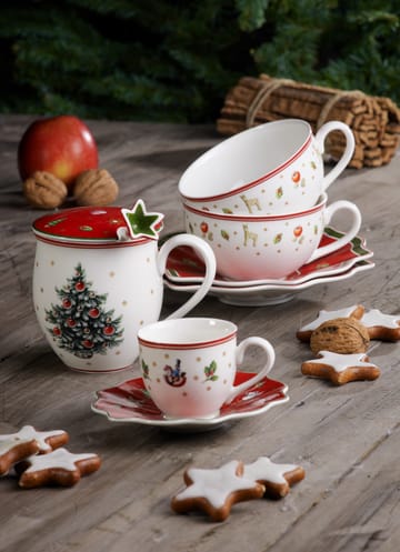 Tazzina da caffè Toy's Delight con piattino - Bianco-rosso - Villeroy & Boch