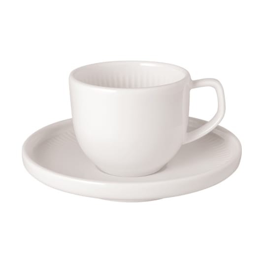 Tazzina da espresso Afina 5 cl con piattino - Bianco - Villeroy & Boch