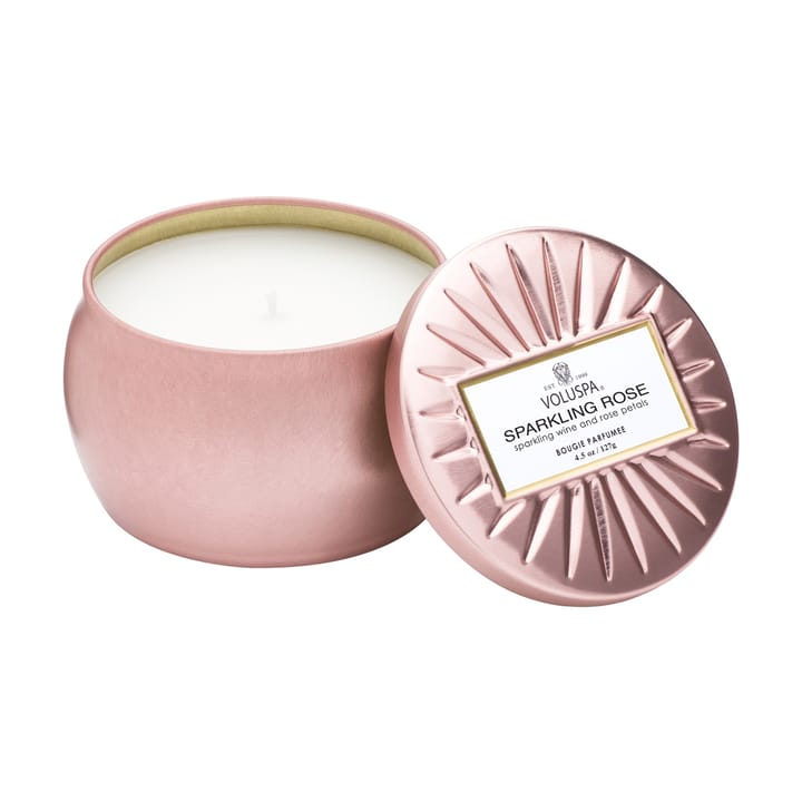 Candela decorativa in latta 25 ore - sparkling rose - Voluspa