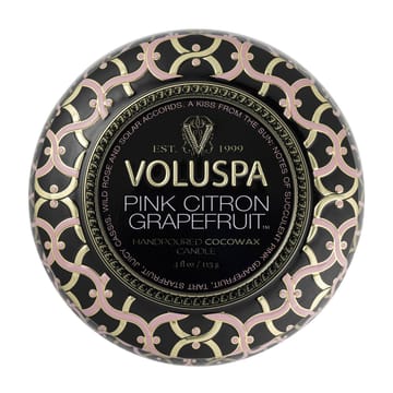 Candela profumata Maison Noir Mini Tin 25 ore - Pink citron grapefruit - Voluspa