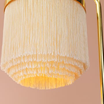 Lampada da pavimento Fringe - bianco crema, acciaio ottonato - Warm Nordic