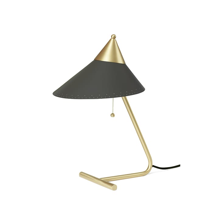 Lampada da tavolo Brass Top - charcoal, struttura in ottone - Warm Nordic