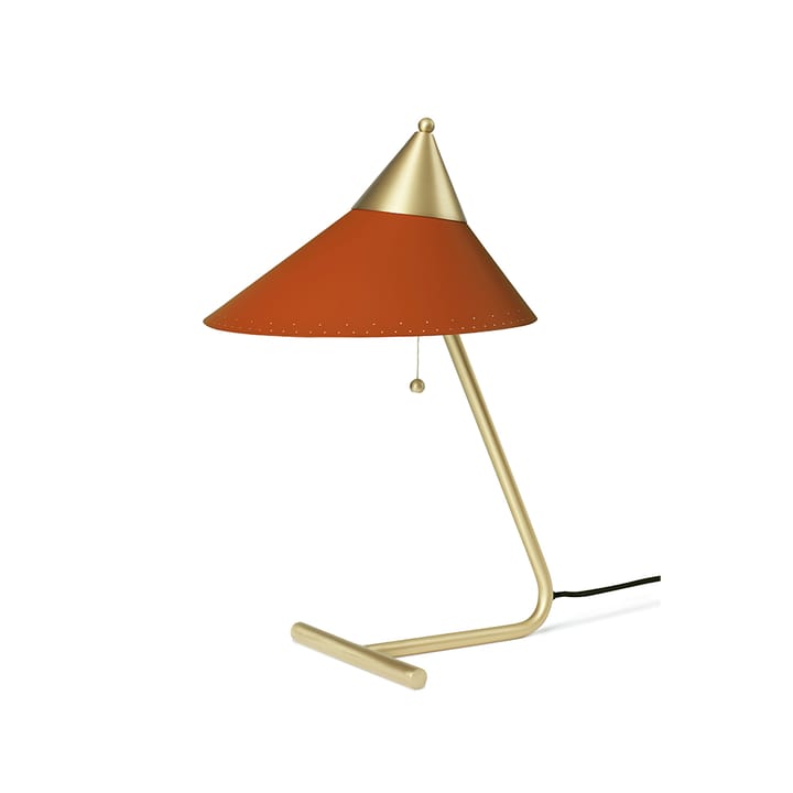 Lampada da tavolo Brass Top - rusty red, struttura in ottone - Warm Nordic