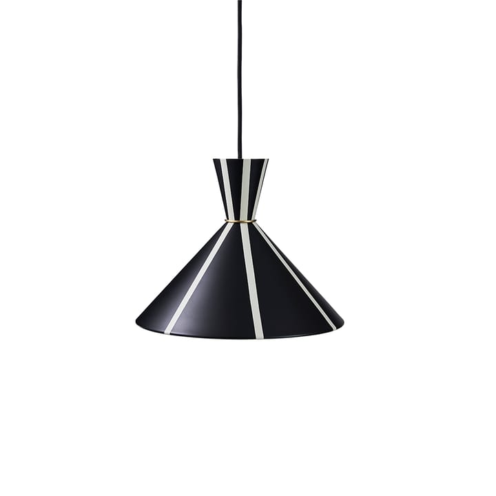 Lampadario Bloom - black noir/bianco caldo, righe - Warm Nordic