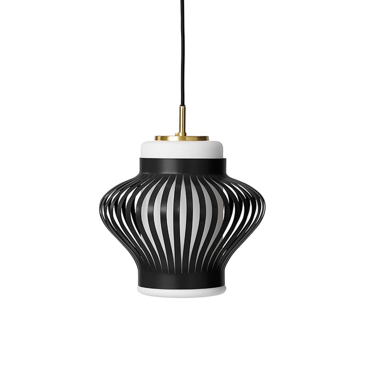 Lampadario Opal Lamella - black noir, opale sabbiato - Warm Nordic