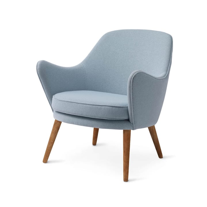 Sedia da salotto Dwell - tessuto merit 014 minty grey, gambe in rovere affumicato - Warm Nordic