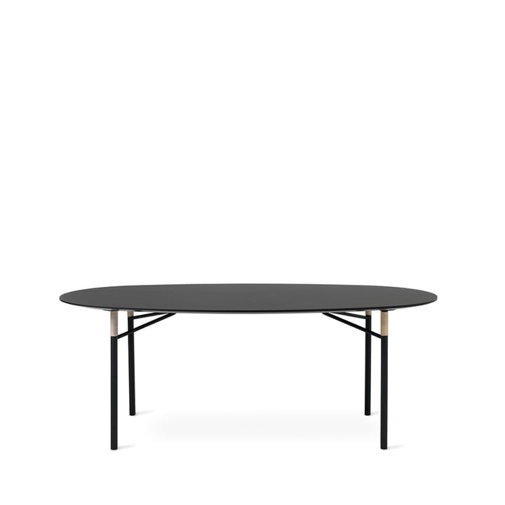 Tavolo da pranzo Affinity 108x200 cm - nero, ellittico - Warm Nordic