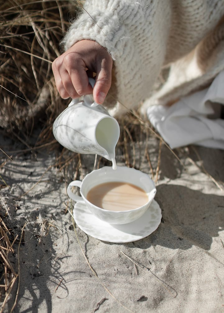 Tazza da tè con piattino Slåpeblom, 30 cl, grigio Wik & Walsøe